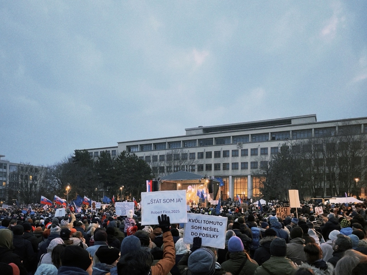 抗議活動の様子